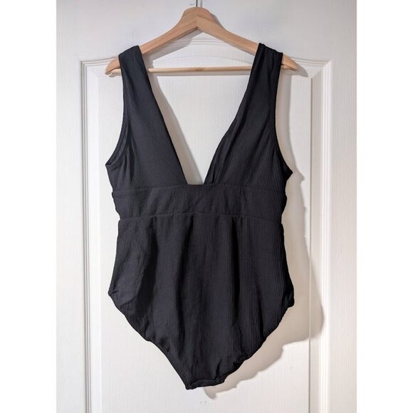 NWT Andie Swim | The Mykonos One Piece Ribbed Black (XL-Long Torso) - Picture 3 of 16